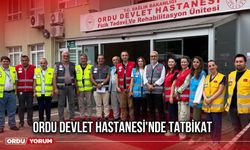 Ordu Devlet Hastanesi'nde Tatbikat