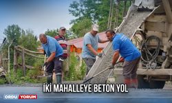 İki Mahalleye Beton Yol