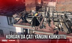 Korgan’da Çatı Yangını Korkuttu