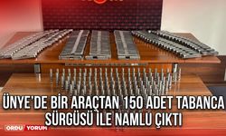Ünye’de Bir Araçtan 150 Adet Tabanca Sürgüsü ile Namlu Çıktı