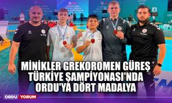 Minikler Grekoromen Güreş Türkiye Şampiyonası'nda Ordu'ya Dört Madalya