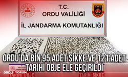 Ordu’da Bin 95 Adet Sikke ve 121 Adet Tarihi Obje Ele Geçirildi