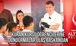 Kuran Kursu Öğrencilerine Dondurmalar Ulaş Başkandan