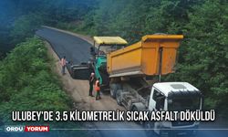 Ulubey'de 3.5 Kilometrelik Sıcak Asfalt Döküldü