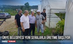 Ünye Belediyesi Yeni Seralarla Üretime Başlıyor