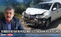 Yeniden Refah'ın Perşembe İlçe Başkanı Kaza Geçirdi