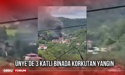 Ünye'de 3 Katlı Binada Korkutan Yangın