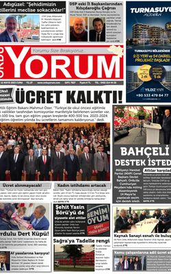 Ordu Yorum Gazetesi | Ordu'nun En Güncel Haber Gazetesi - 12.05.2023 Manşeti