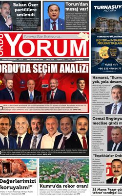 Ordu Yorum Gazetesi | Ordu'nun En Güncel Haber Gazetesi - 16.05.2023 Manşeti