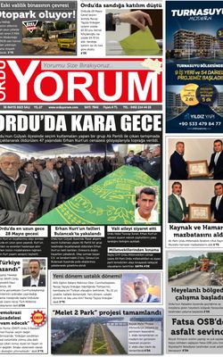 Ordu Yorum Gazetesi | Ordu'nun En Güncel Haber Gazetesi - 30.05.2023 Manşeti
