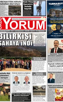 Ordu Yorum Gazetesi | Ordu'nun En Güncel Haber Gazetesi - 31.05.2023 Manşeti