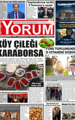 Ordu Yorum Gazetesi | Ordu'nun En Güncel Haber Gazetesi - 01.06.2023 Manşeti