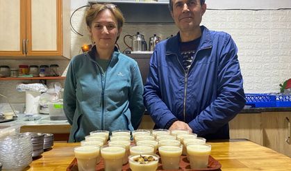 Bolu'da çay ocağı işleten çift, özel tarifleri "Muhlep" ile ağızları tatlandırıyor