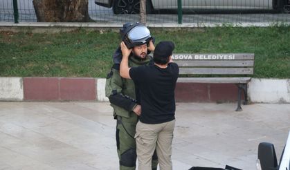 Amasya'da şüpheli çanta fünye ile patlatıldı