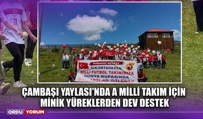 Çambaşı Yaylası'nda A Milli Takım İçin Minik Yüreklerden Dev Destek