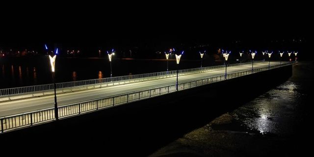 OSB köprüsüne aydınlatma