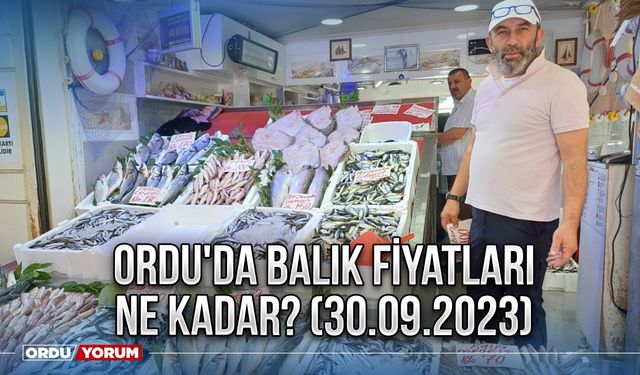 Ordu'da balık fiyatları ne kadar? (30.09.2023)