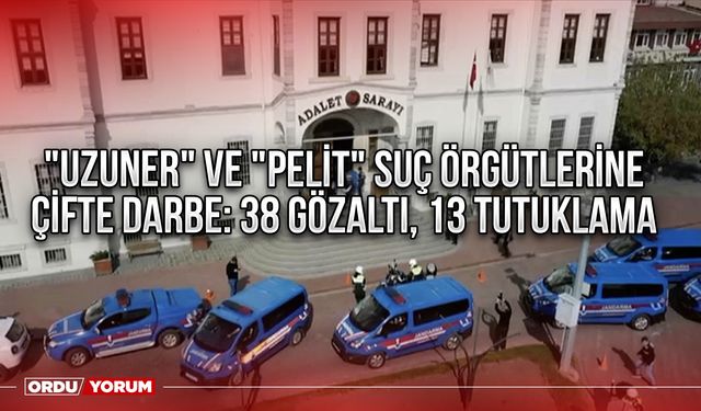 "Uzuner" ve "Pelit" suç örgütlerine çifte darbe: 38 gözaltı, 13 tutuklama