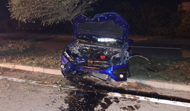 Samsun’da ağaca çarpan otomobildeki 3 kişi yaralandı