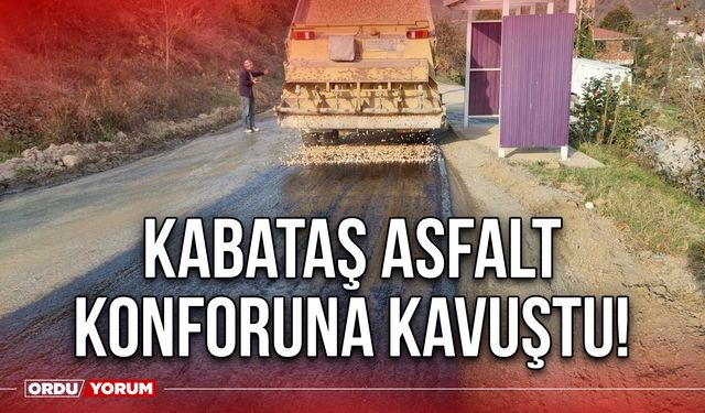 Kabataş asfalt konforuna kavuştu!