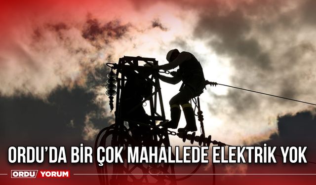 Ordu’da Bir Çok Mahallede Elektrik Yok