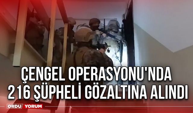 Çengel Operasyonu'nda 216 şüpheli gözaltına alındı