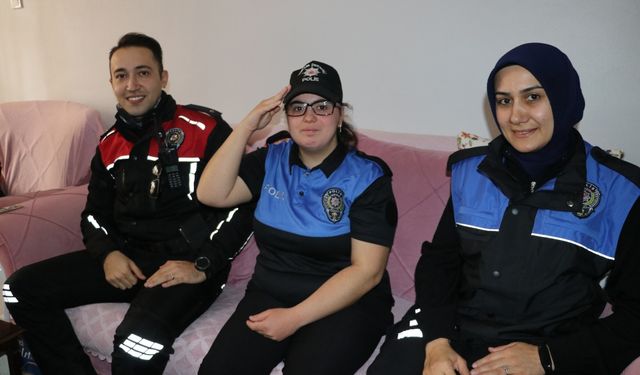 Amasya'da engelli gencin polislik hayali bir günlüğüne gerçek oldu