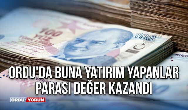 Ordu'da buna yatırım yapanlar parası değer kazandı