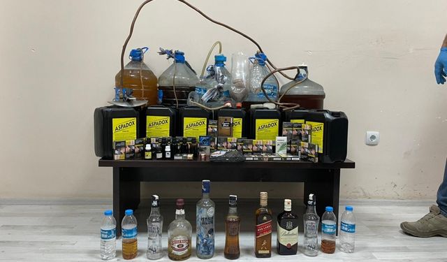 Amasya'da 113 litre sahte içki ele geçirildi