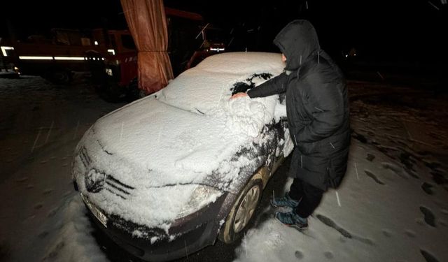 Düzce'de kar yağışı etkili oldu