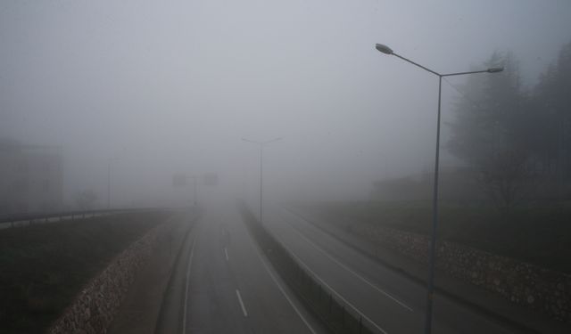 Tokat'ta sis etkili oldu
