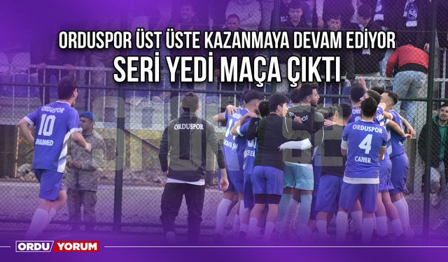 Orduspor Üst Üste Kazanmaya Devam Ediyor, Seri Yedi Maça Çıktı