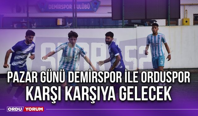 Pazar Günü Demirspor ile Orduspor Karşı Karşıya Gelecek