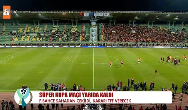 Fenerbahçe sahadan neden çekildi? Galatasaray ile Süper Kupa maçında Fener sahadan böyle çekildi