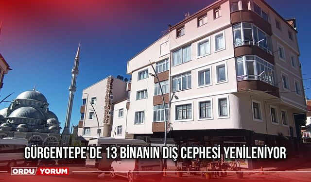 Gürgentepe'de 13 Binanın Dış Cephesi Yenileniyor
