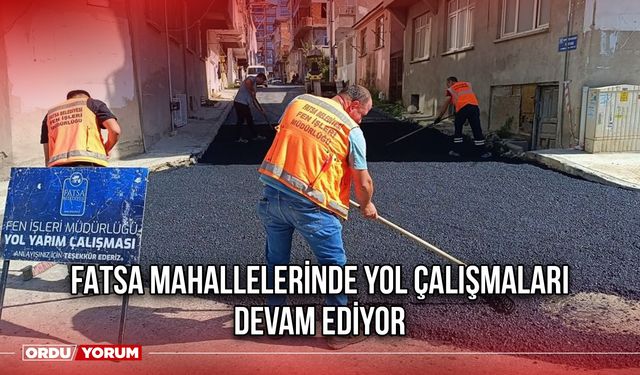 Fatsa Mahallelerinde Yol Çalışmaları Devam Ediyor