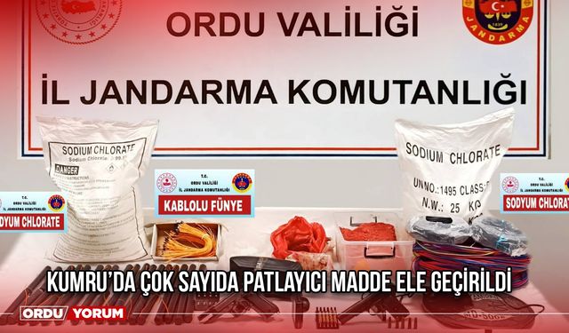 Kumru’da Çok Sayıda Patlayıcı Madde Ele Geçirildi