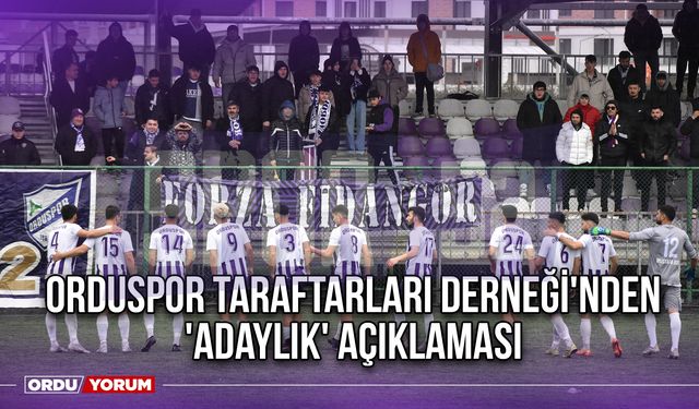 Orduspor Taraftarları Derneği'nden 'Adaylık' Açıklaması