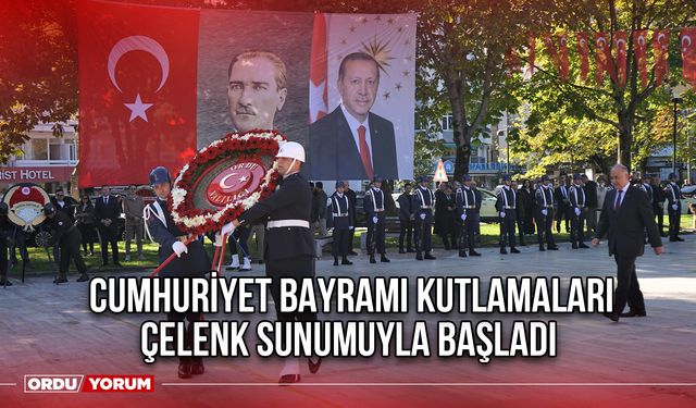 Cumhuriyet Bayramı Kutlamaları Çelenk Sunumuyla Başladı