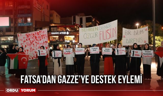 Fatsa’dan Gazze’ye Destek Eylemi