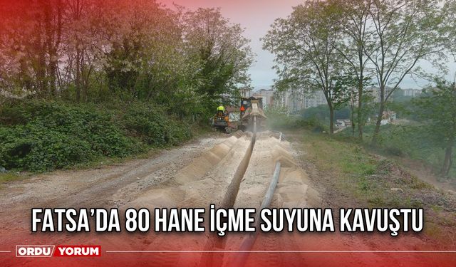 Fatsa’da 80 Hane İçme Suyuna Kavuştu