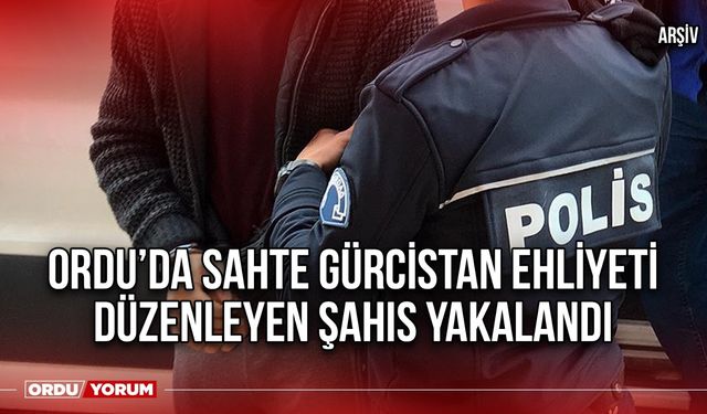 Ordu’da Sahte Gürcistan Ehliyeti Düzenleyen Şahıs Yakalandı