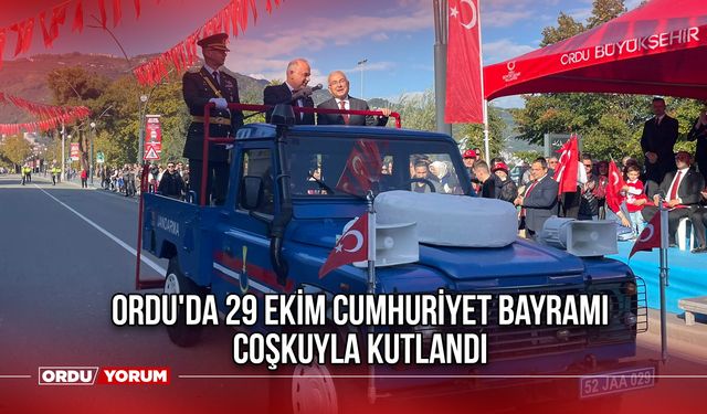 Ordu'da 29 Ekim Cumhuriyet Bayramı Coşkuyla Kutlandı