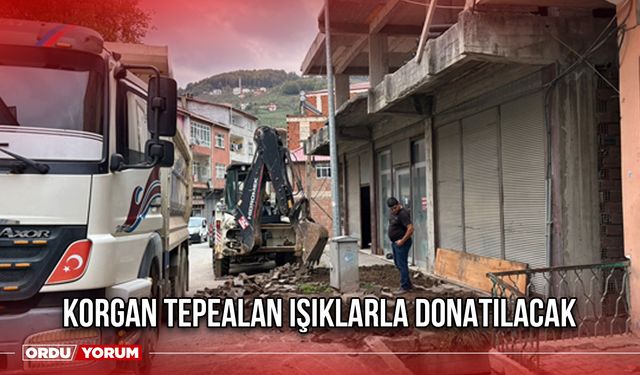 Korgan Tepealan Işıklarla Donatılacak