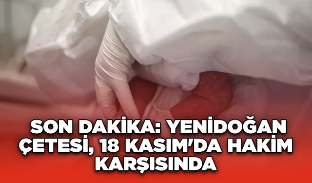 Son Dakika: Yenidoğan Çetesi, 18 Kasım'da Hakim Karşısında