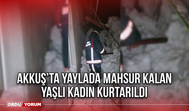 Akkuş’ta Yaylada Mahsur Kalan Yaşlı kadın Kurtarıldı