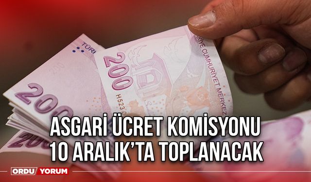 Asgari ücret Komisyonu 10 Aralık’ta Toplanacak