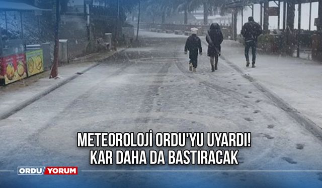 Meteoroloji Ordu'yu uyardı! Kar daha da bastıracak