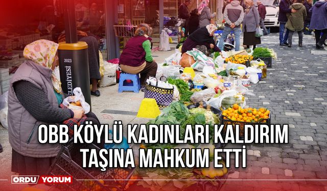 OBB Köylü Kadınları Kaldırım taşına Mahkum Etti