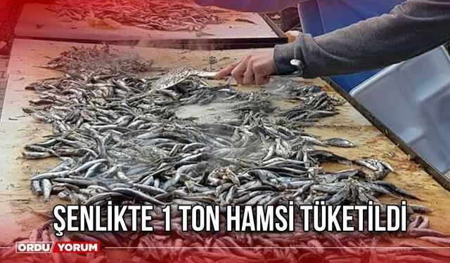 Şenlikte 1 Ton Hamsi Tüketildi